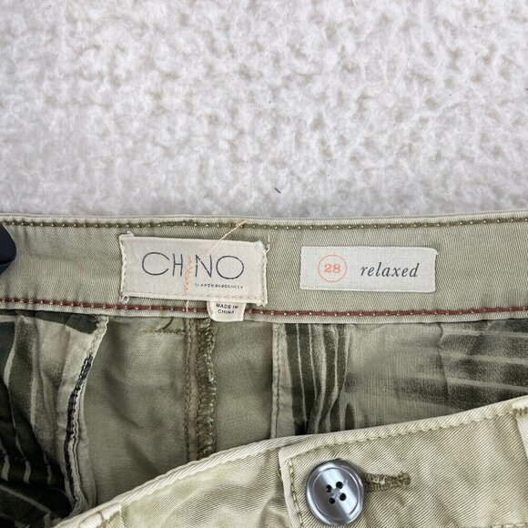 Anthropologie Tan‎ Chino Relaxed Straight Leg Pants Womens Casual Size 28 - Picture 15 of 16